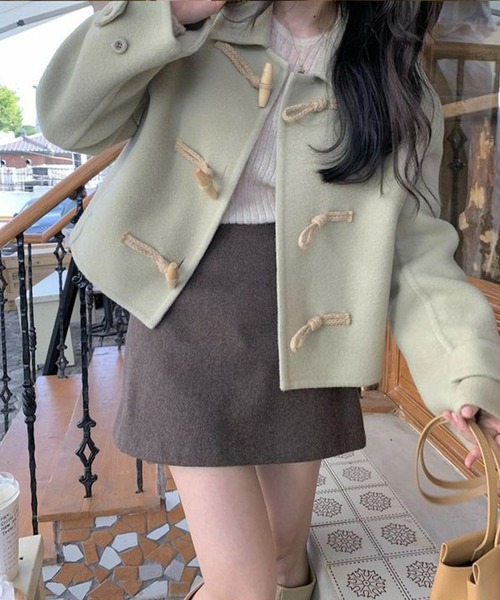 Jasmine Grandiflorum(ジャスミングランディフローラム)の「【Jasmine】ショートダッフルコート(ダッフルコート・レディース・ブラック/グリーン・FREE)」の19枚目の写真