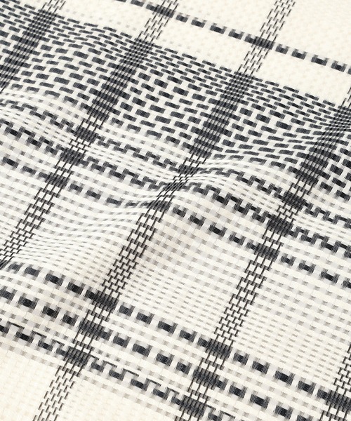 CULLNI（クルニ）の「Sheer Tile Check Drawstring Open Coller Short Sleeve Jaket（その他アウター・メンズ・ネイビー/ブラック/オフホワイト・1/2/0）」の11枚目の写真