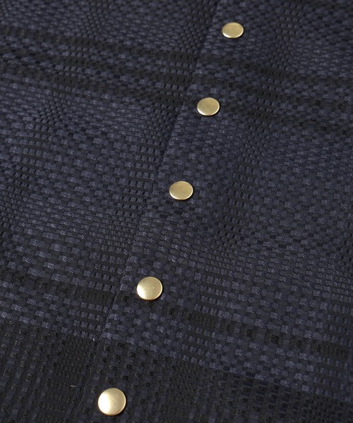 CULLNI（クルニ）の「Sheer Tile Check Drawstring Open Coller Short Sleeve Jaket（その他アウター・メンズ・ネイビー/ブラック/オフホワイト・1/2/0）」の17枚目の写真