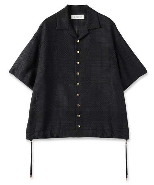 CULLNI（クルニ）の「Sheer Tile Check Drawstring Open Coller Short Sleeve Jaket（その他アウター・メンズ・ネイビー/ブラック/オフホワイト・1/2/0）」の20枚目の写真