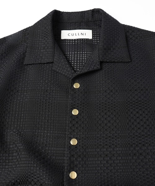 CULLNI（クルニ）の「Sheer Tile Check Drawstring Open Coller Short Sleeve Jaket（その他アウター・メンズ・ネイビー/ブラック/オフホワイト・1/2/0）」の22枚目の写真
