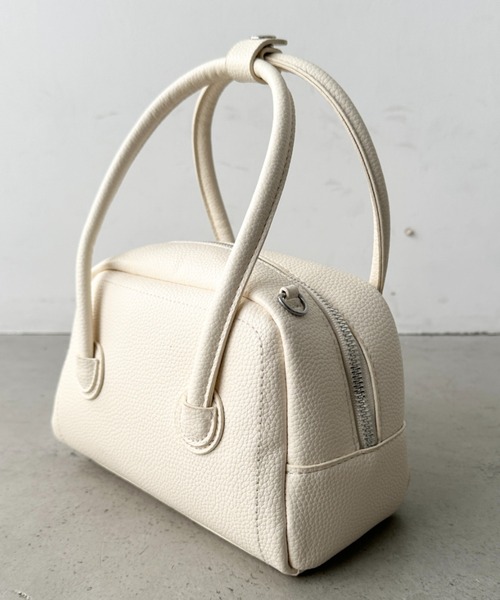 CLEA（クレア）の「【５色展開】2wayスクエアボストンバッグ（ボストンバッグ・レディース・ライトブルー/ブラック/アイボリー/ピンク/イエロー・FREE）」の9枚目の写真