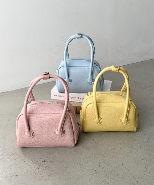 CLEA（クレア）の「【５色展開】2wayスクエアボストンバッグ（ボストンバッグ・レディース・ライトブルー/ブラック/アイボリー/ピンク/イエロー・FREE）」の16枚目の写真