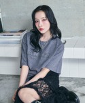 ANDGEEBEE（アンジービー）の「UNISEX スタッズケミカルT（Tシャツ/カットソー・FREE）」