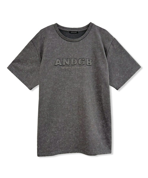 ANDGEEBEE（アンジービー）の「UNISEX スタッズケミカルT（Tシャツ/カットソー・レディース・グリーン/チャコールグレー・FREE）」の9枚目の写真