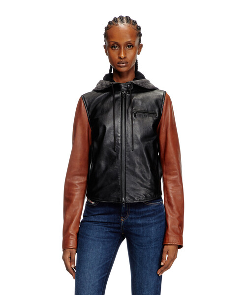 セール】ウィメンズ レザージャケット L-OUDER（ブルゾン）｜DIESEL