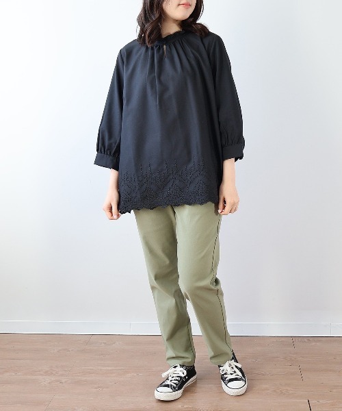 MB mint breeze(エムビーミントブリーズ)の「【L~6L 大きいサイズ】テーパードストレッチパンツ(その他パンツ・レディース・ネイビー/カーキ・LL/3L/4L/5L/L/6L)」の6枚目の写真
