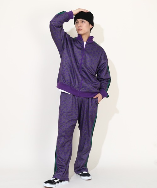 BABYDOLL（ベビードール）の「親子お揃い 総柄ライン ジャージロング