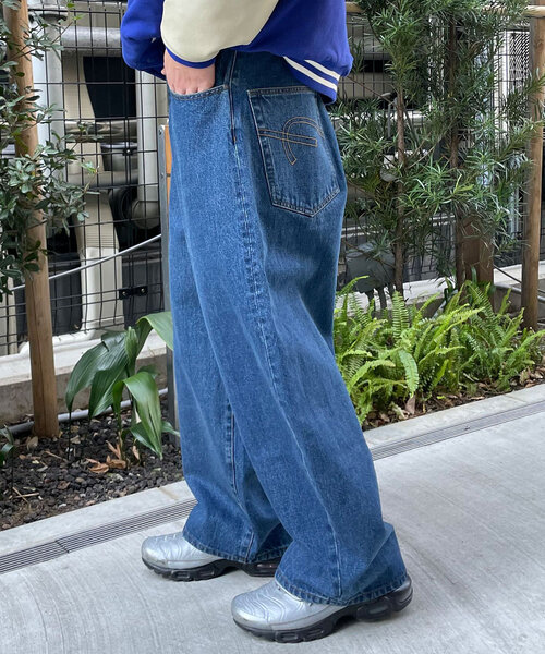 CIAOPANIC(チャオパニック)の「【cian denim/シアンデニム】バギーワイドデニム(デニムパンツ・レディース・サックスブルー/インディゴブルー/ブルー/ブラック/ホワイト/グレー/チャコールグレー/ネイビー/ダークブルー・SMALL/MEDIUM/LARGE)」の10枚目の写真