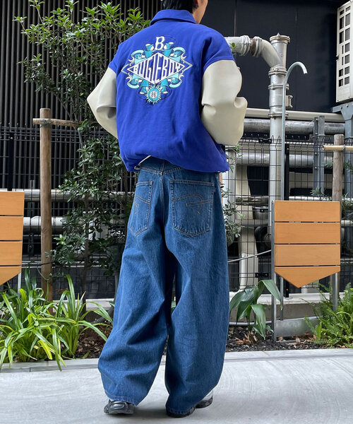 CIAOPANIC(チャオパニック)の「【cian denim/シアンデニム】バギーワイドデニム(デニムパンツ・レディース・サックスブルー/インディゴブルー/ブルー/ブラック/ホワイト/グレー/チャコールグレー/ネイビー/ダークブルー・SMALL/MEDIUM/LARGE)」の14枚目の写真