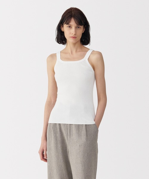 MUJI Labo〕婦人 強撚コットンニットタンクトップ（タンクトップ