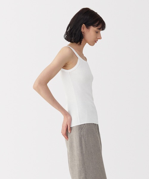 MUJI Labo〕婦人 強撚コットンニットタンクトップ（タンクトップ