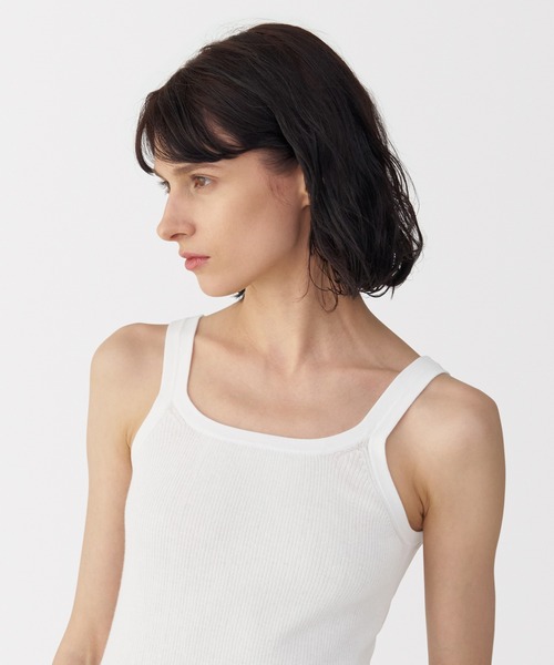 MUJI Labo〕婦人 強撚コットンニットタンクトップ（タンクトップ