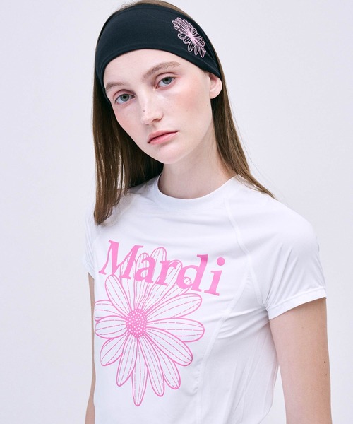 フィットネストップス MARDI MERCREDI[ACTIF] AIRLIFT slim fit top flowermardi Mardi Mercredi tシャツ AIRLIFT slim fit top flowermardi