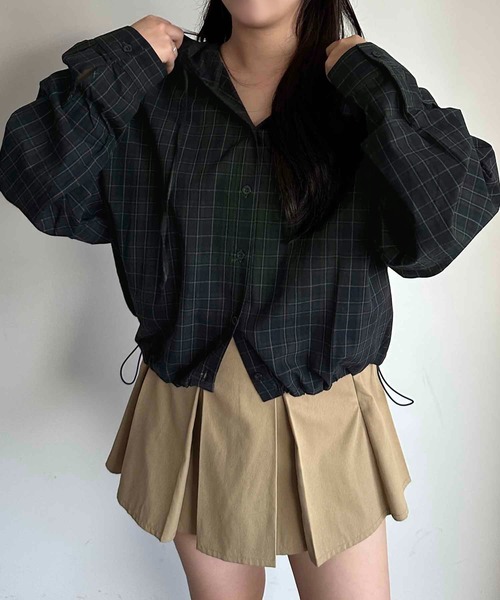 apres jour mignon（アプレジュールミニョン）の「チェックシャツパーカー【ZOZOTOWN限定アイテム】（パーカー・レディース・レッド/グリーン/ブラック・フリー/X-LARGE）」の15枚目の写真
