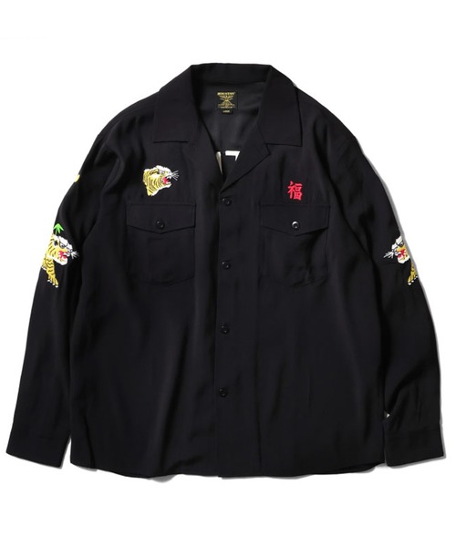 【美品】HOUSTONヒューストン スーベニアシャツVIETNAM XL セール】【HOUSTON】SOUVENIR SHIRT(VIETNAM) 刺繍スーベニア