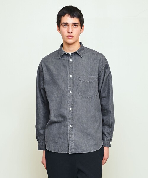 【春物】Élan エラン UNITED ARROWS プルオーバーデニムシャツ UNITED ARROWS green label relaxing｜<LANCER>デニム オーバー