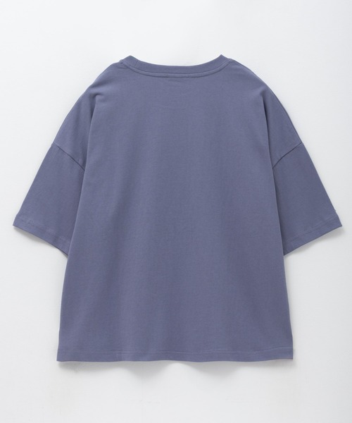 Dickies(ディッキーズ)の「DICKIES バイオ加工カレッジTシャツ(Tシャツ/カットソー・レディース・スミクロ/レッド系/ブルーグレー・フリー)」の5枚目の写真