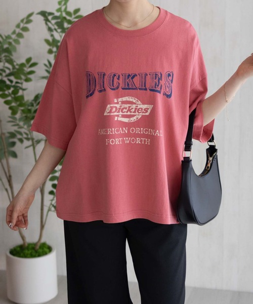 Dickies(ディッキーズ)の「DICKIES バイオ加工カレッジTシャツ(Tシャツ/カットソー・レディース・スミクロ/レッド系/ブルーグレー・フリー)」の12枚目の写真