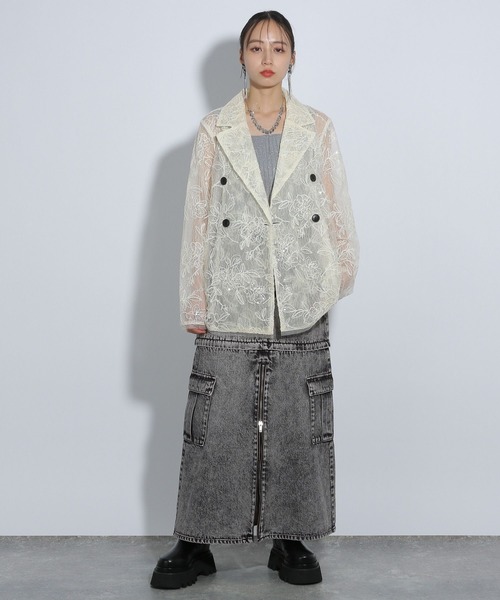 HARE（ハレ）の「2WAYカコウデニムスカート(HARE)（デニムスカート・レディース・ブラック系その他/ブラック・FREE）」の15枚目の写真