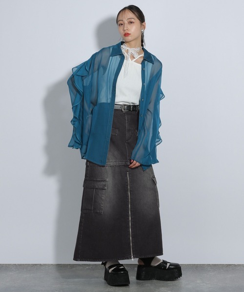 HARE（ハレ）の「2WAYカコウデニムスカート(HARE)（デニムスカート・レディース・ブラック系その他/ブラック・FREE）」の18枚目の写真