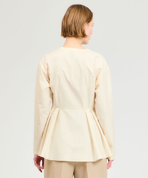 ESTNATION（エストネーション）の「ESTNATION / ペプラムブラウス（シャツ/ブラウス・レディース・ブラック/アイボリー・36/38）」の8枚目の写真