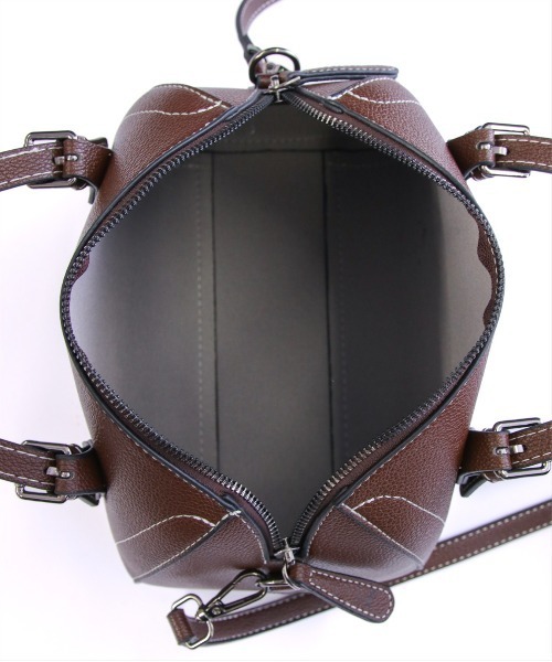 CLEAR BASIC（クリアベーシック）の「2wayミニボストンバッグ［オフィスカジュアル 大人 綺麗め 通勤 フェイクレザー］≪SS新作≫（ボストンバッグ・レディース・ベージュ/ブラック/ブラウン・F）」の10枚目の写真