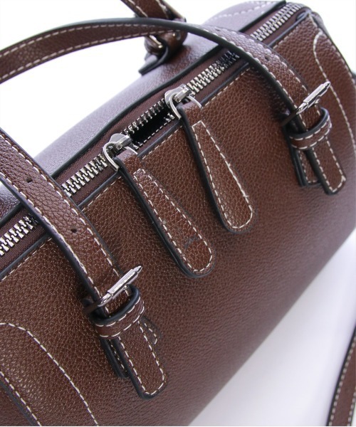 CLEAR BASIC（クリアベーシック）の「2wayミニボストンバッグ［オフィスカジュアル 大人 綺麗め 通勤 フェイクレザー］≪SS新作≫（ボストンバッグ・レディース・ベージュ/ブラック/ブラウン・F）」の11枚目の写真