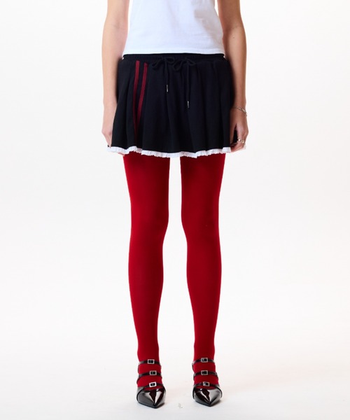 LUVISTRUE（ラヴイズトゥルー）の「IM SHORT PLEATS SKIRT（スカート・レディース・グレー/ブラック/アイボリー・FREE）」の6枚目の写真
