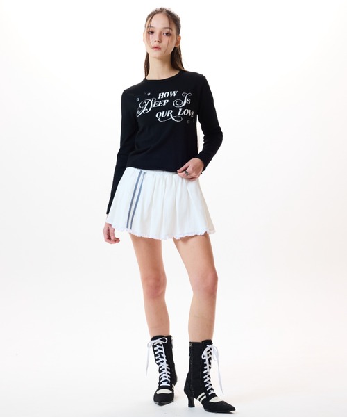 LUVISTRUE（ラヴイズトゥルー）の「IM SHORT PLEATS SKIRT（スカート・レディース・グレー/ブラック/アイボリー・FREE）」の9枚目の写真