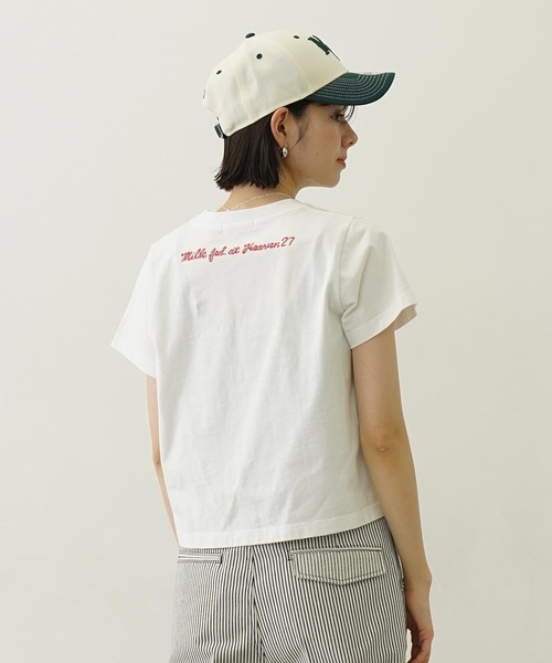 MILKFED.(ミルクフェド)の「ICING LOGO COMPACT S/S TEE(Tシャツ/カットソー・レディース・レッド/ブラウン/ホワイト/ブラック・M/S)」の15枚目の写真
