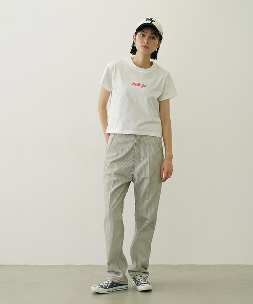 MILKFED.(ミルクフェド)の「ICING LOGO COMPACT S/S TEE(Tシャツ/カットソー・レディース・レッド/ブラウン/ホワイト/ブラック・M/S)」の16枚目の写真