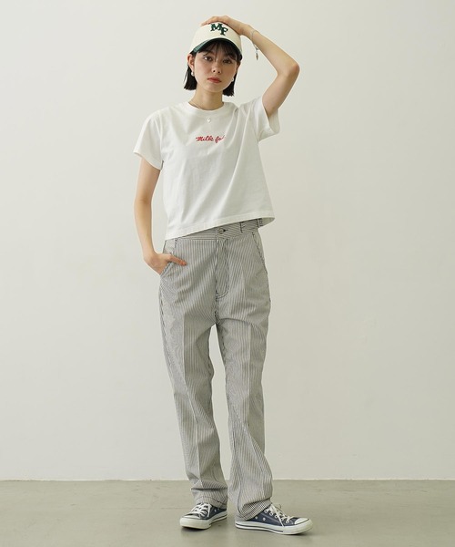 MILKFED.(ミルクフェド)の「ICING LOGO COMPACT S/S TEE(Tシャツ/カットソー・レディース・レッド/ブラウン/ホワイト/ブラック・M/S)」の17枚目の写真