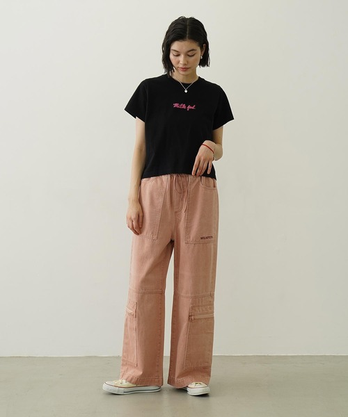 MILKFED.(ミルクフェド)の「ICING LOGO COMPACT S/S TEE(Tシャツ/カットソー・レディース・レッド/ブラウン/ホワイト/ブラック・M/S)」の22枚目の写真