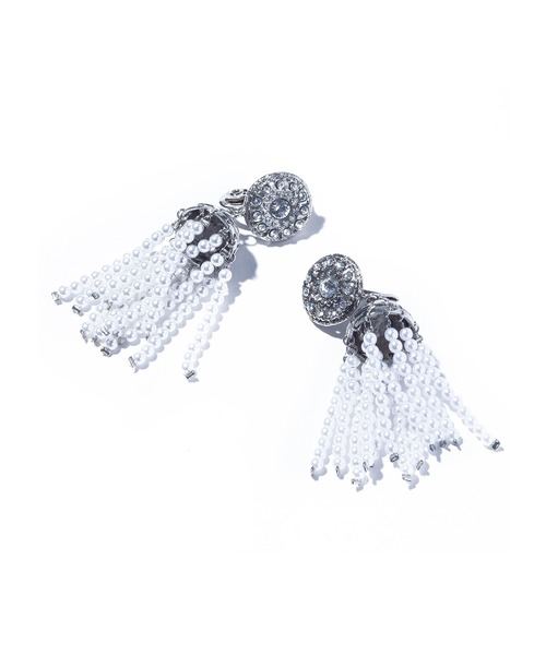 IRIS47(イリスフォーセブン)の「【IRIS 47】palace pearl fringe earring/パレス パール フリンジ イヤリング BO163(イヤリング・レディース・シルバー・FREE)」の2枚目の写真