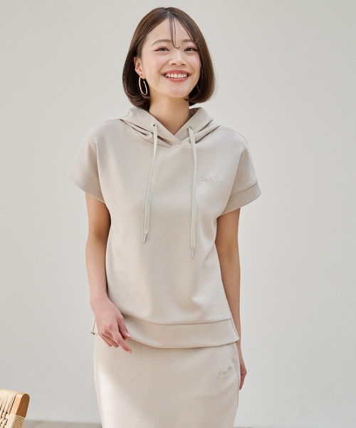 Arnold Palmer(アーノルドパーマー)の「フレンチスリーブ パーカー(パーカー・レディース・ライトグリーン/ブラック/ライトベージュ・L/M/S)」の3枚目の写真