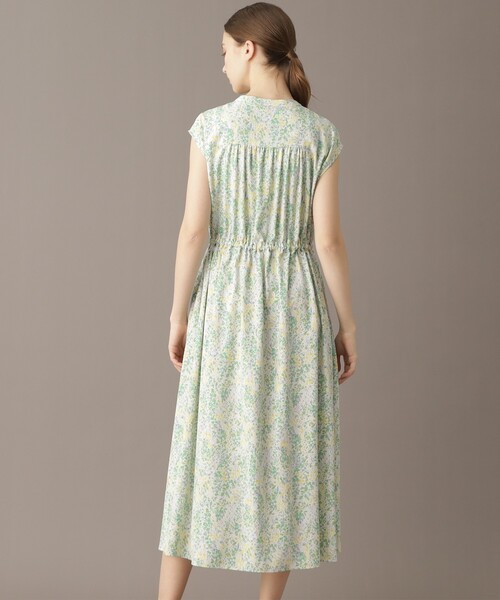 DRESSTERIOR（ドレステリア）の「【ポケット付き/花柄】フラワープリントフレンチスリーブワンピ（ワンピース・レディース・スモーキーグリーン系1/ブルー系・34/36/38）」の7枚目の写真