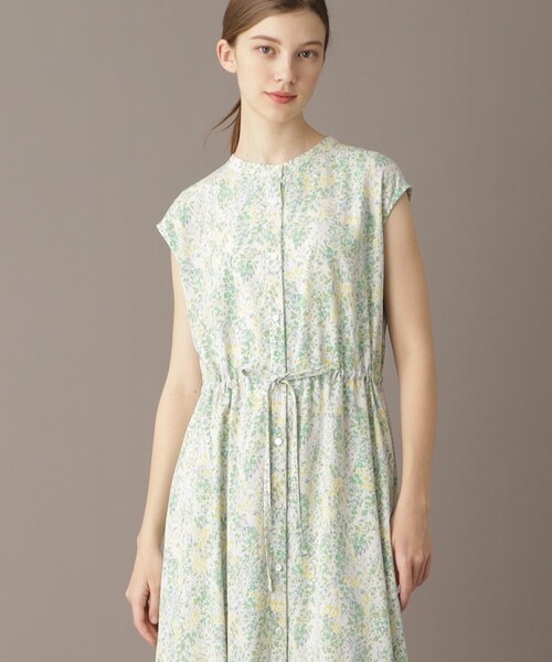 DRESSTERIOR（ドレステリア）の「【ポケット付き/花柄】フラワープリントフレンチスリーブワンピ（ワンピース・レディース・スモーキーグリーン系1/ブルー系・34/36/38）」の8枚目の写真