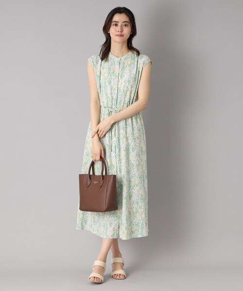DRESSTERIOR（ドレステリア）の「【ポケット付き/花柄】フラワープリントフレンチスリーブワンピ（ワンピース・レディース・スモーキーグリーン系1/ブルー系・34/36/38）」の13枚目の写真