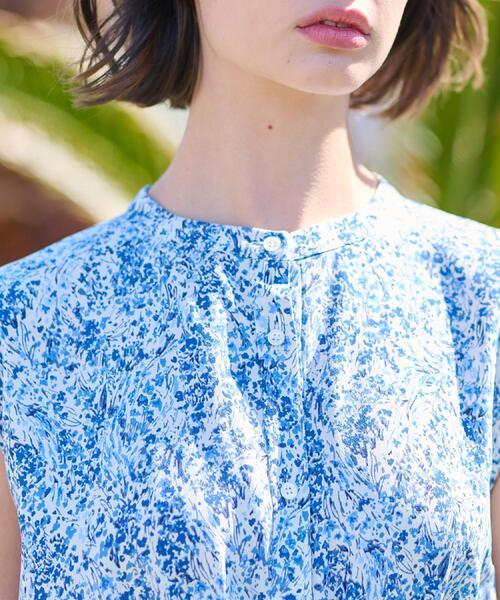 DRESSTERIOR（ドレステリア）の「【ポケット付き/花柄】フラワープリントフレンチスリーブワンピ（ワンピース・レディース・スモーキーグリーン系1/ブルー系・34/36/38）」の20枚目の写真