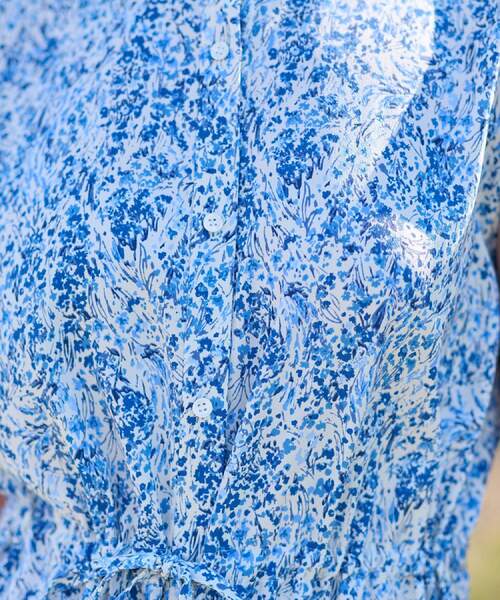 DRESSTERIOR（ドレステリア）の「【ポケット付き/花柄】フラワープリントフレンチスリーブワンピ（ワンピース・レディース・スモーキーグリーン系1/ブルー系・34/36/38）」の21枚目の写真