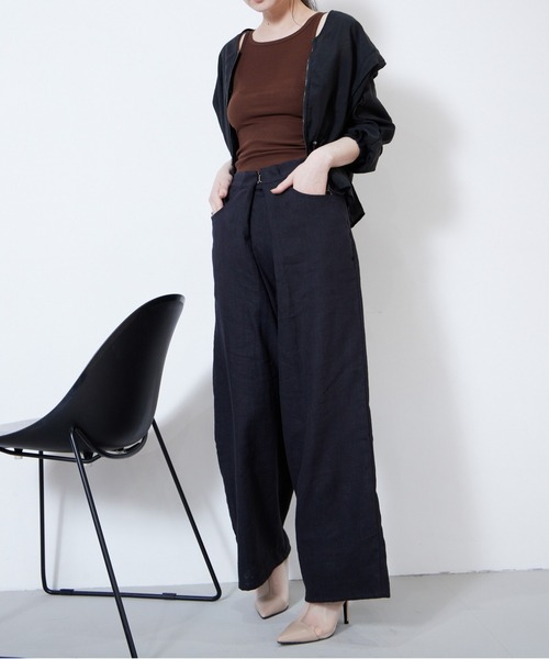 Muel Chic(ミュエルシック)の「Citrus pants シトラスパンツ(その他パンツ・レディース・アイボリー系/ホワイト/ブラック・FREE)」の9枚目の写真