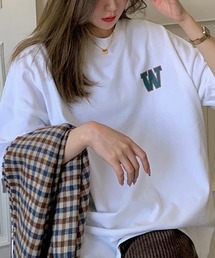 WデザインオーバーサイズTシャツ
