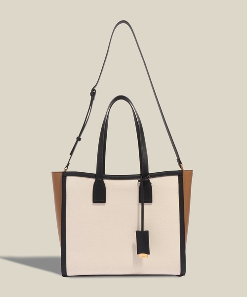 ROPE'（ロペ）の「【E'POR】I BAG Wide【通勤】【A4対応】【軽量】（トートバッグ・レディース・ブラック/ダークブラウン・FREE）」の10枚目の写真