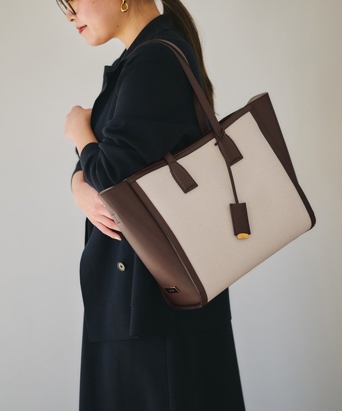 ROPE'（ロペ）の「【E'POR】I BAG Wide【通勤】【A4対応】【軽量】（トートバッグ・レディース・ブラック/ダークブラウン・FREE）」の15枚目の写真