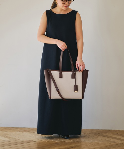 ROPE'（ロペ）の「【E'POR】I BAG Wide【通勤】【A4対応】【軽量】（トートバッグ・レディース・ブラック/ダークブラウン・FREE）」の16枚目の写真