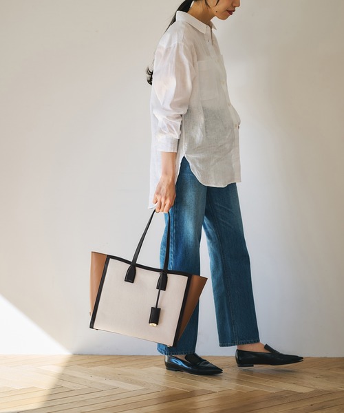 ROPE'（ロペ）の「【E'POR】I BAG Wide【通勤】【A4対応】【軽量】（トートバッグ・レディース・ブラック/ダークブラウン・FREE）」の20枚目の写真