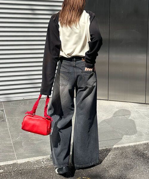 CIAOPANIC（チャオパニック）の「ワンポイント刺繍サーマルラグランロンT（Tシャツ/カットソー・レディース・ブラック/カーキ/チャコールグレー・FREE）」の10枚目の写真