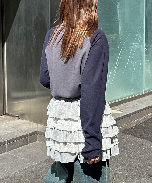 CIAOPANIC（チャオパニック）の「ワンポイント刺繍サーマルラグランロンT（Tシャツ/カットソー・レディース・ブラック/カーキ/チャコールグレー・FREE）」の14枚目の写真