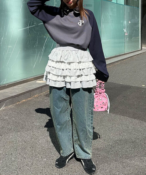 CIAOPANIC（チャオパニック）の「ワンポイント刺繍サーマルラグランロンT（Tシャツ/カットソー・レディース・ブラック/カーキ/チャコールグレー・FREE）」の15枚目の写真